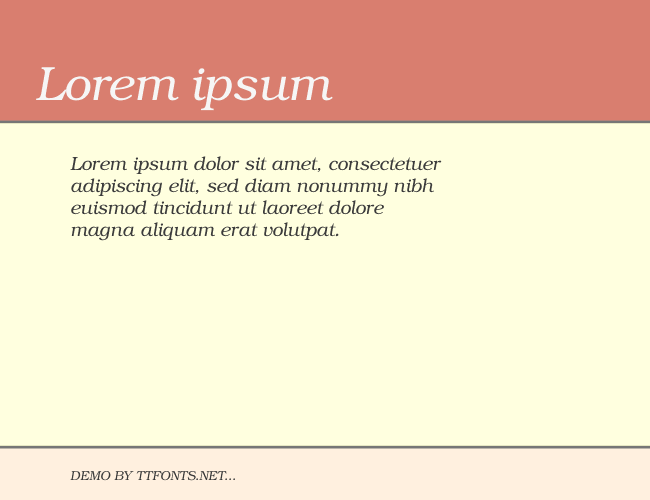 Bookman-LightItalic example