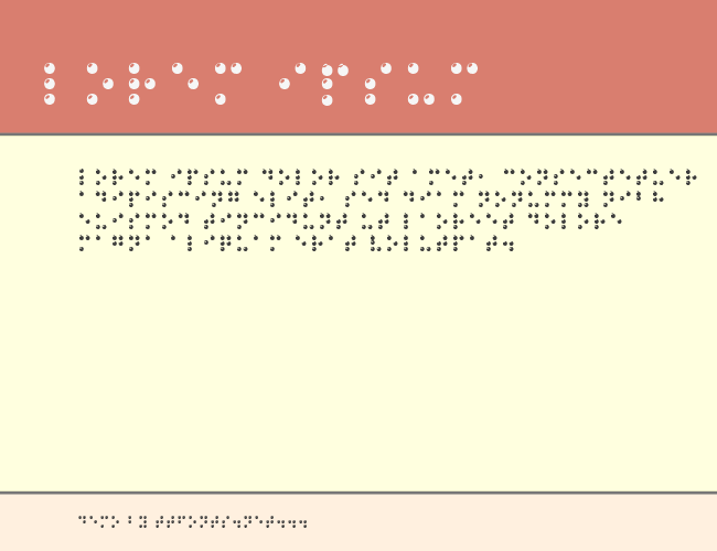 Braille 3D example