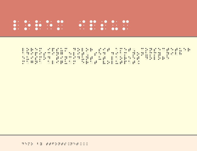 Braille from EDITPC example