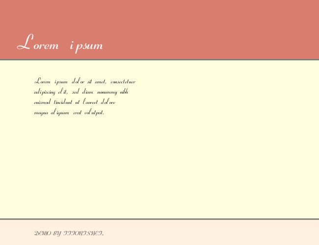 Coronet-SemiBold-Italic example