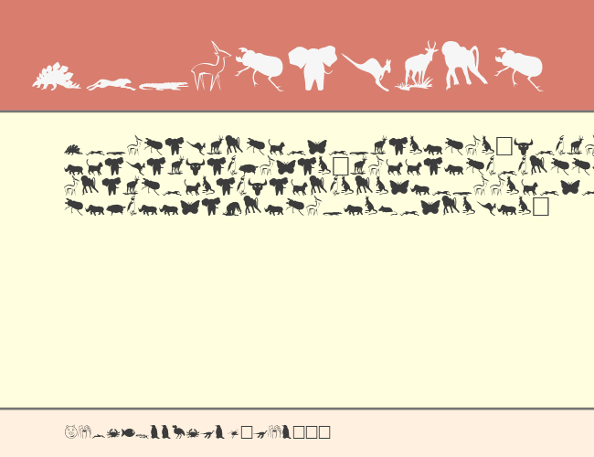 Critter Dingbats example