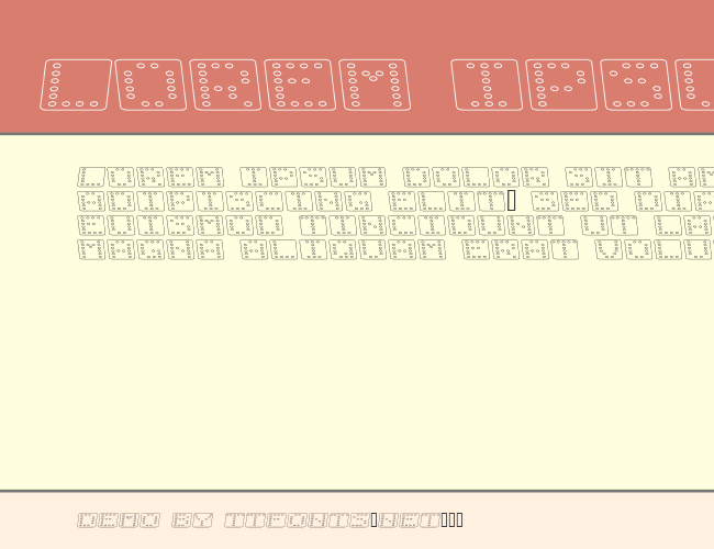 Domino flad kursiv omrids example