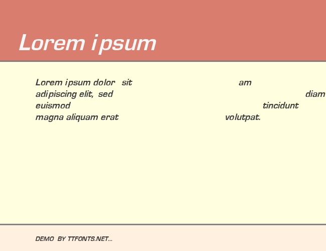 EurostileObl-Bold example