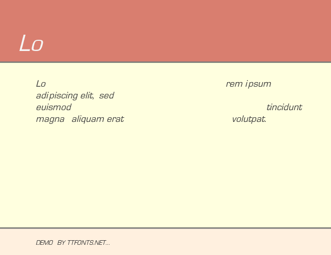 EurostileObl-Normal example