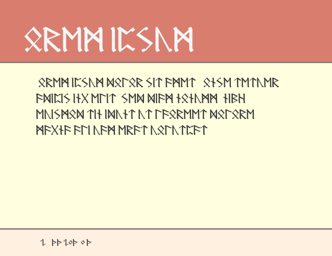 Germanic Runes example