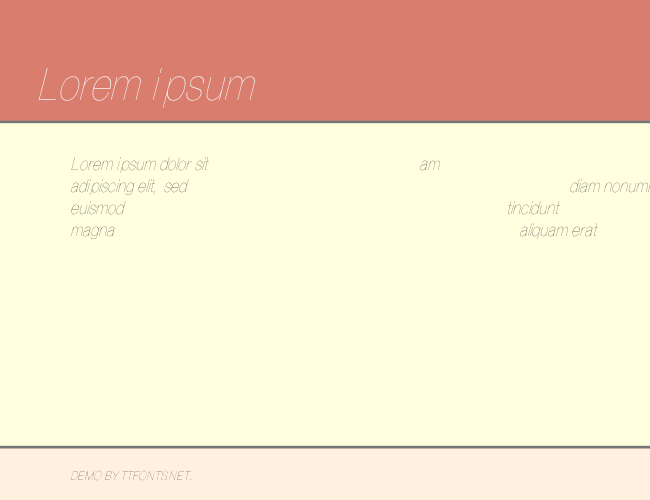 HelveticaCndObl-Thin example