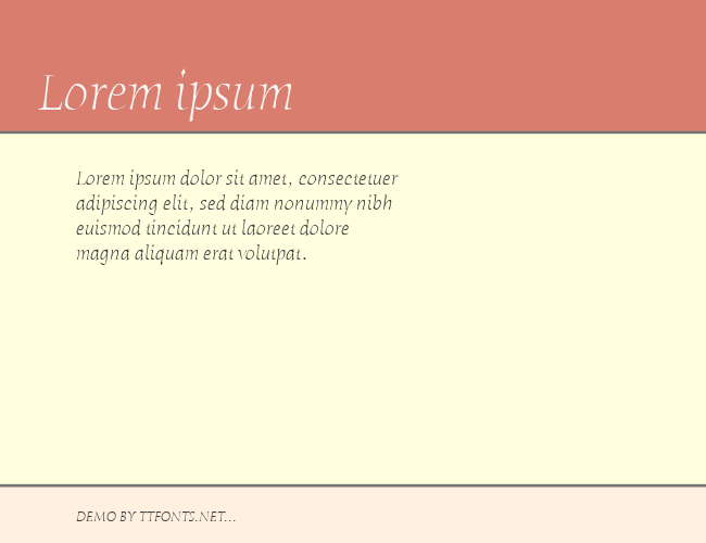 Humana Serif ITC TT example