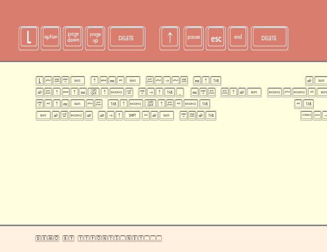 Keyboard KeysCn Condensed example