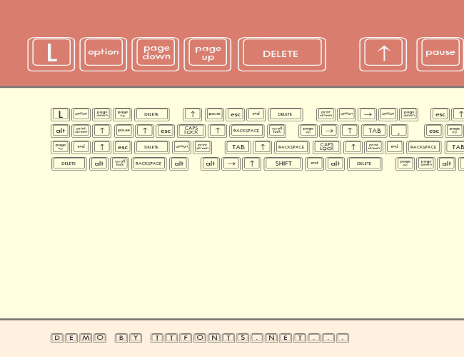 Keyboard KeysWd Wide example