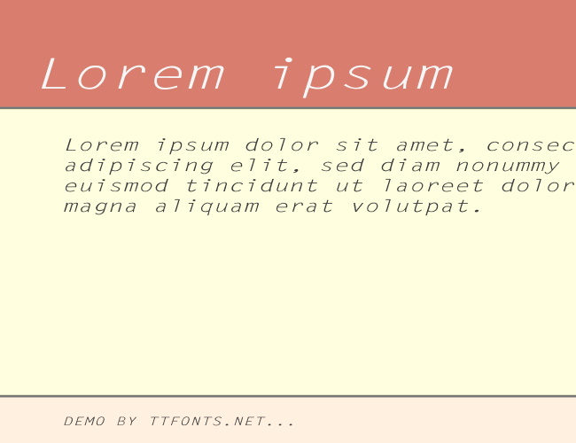 LetterGothic-Italic Ex example