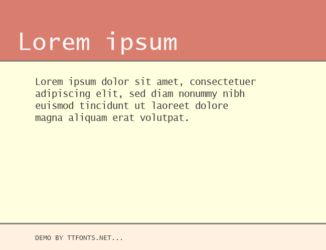 Lucida Sans Typewriter example