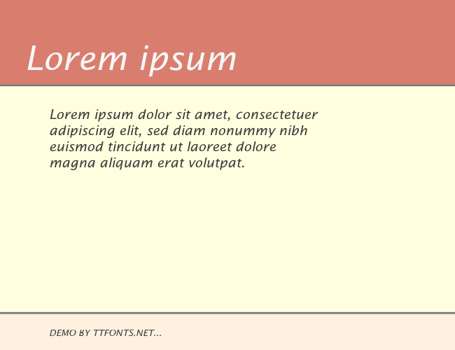 Lucida Sans Ita example