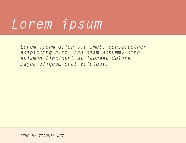 Monospaced example