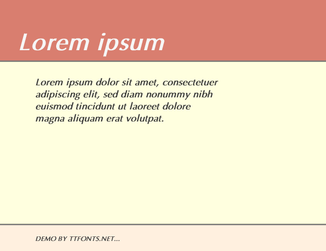 Optima Bold Italic example