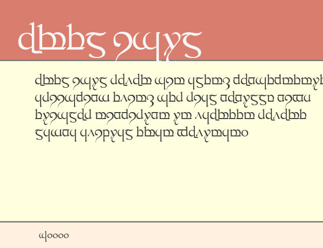 Tengwar Quenya-1 example