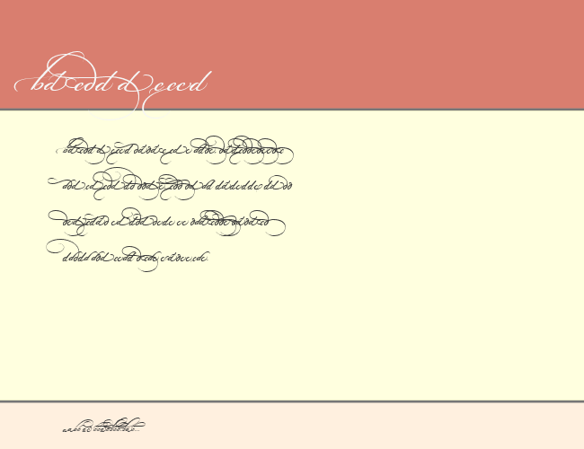 Bickham Script Alt One example