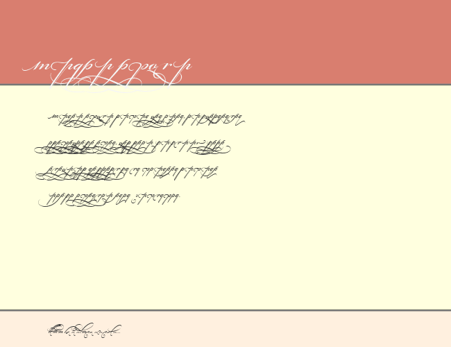 Bickham Script Alt Three example