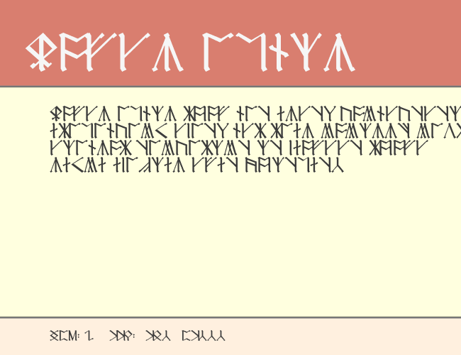 Cirth Erebor Caps example