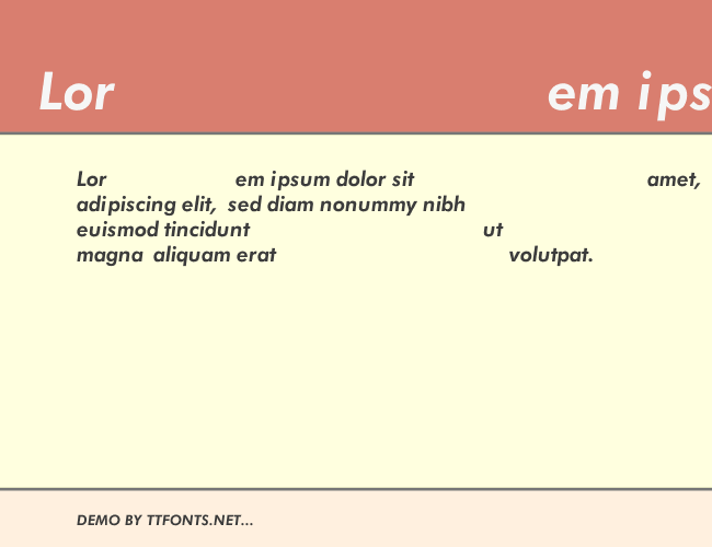 Jensen Bold Italic example