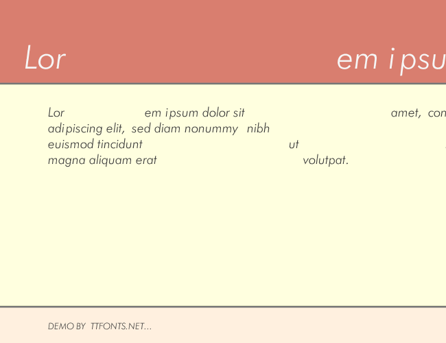 Jensen Thin Italic example