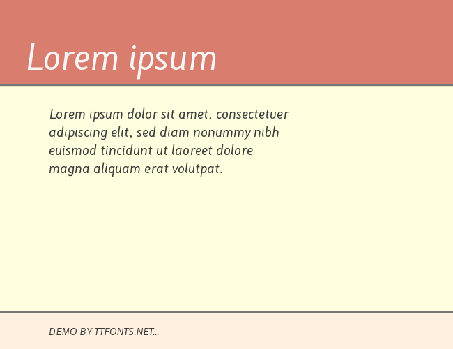 Lacuna Italic example