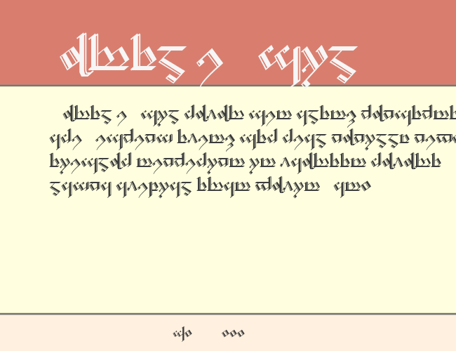 Tengwar Noldor-2 example