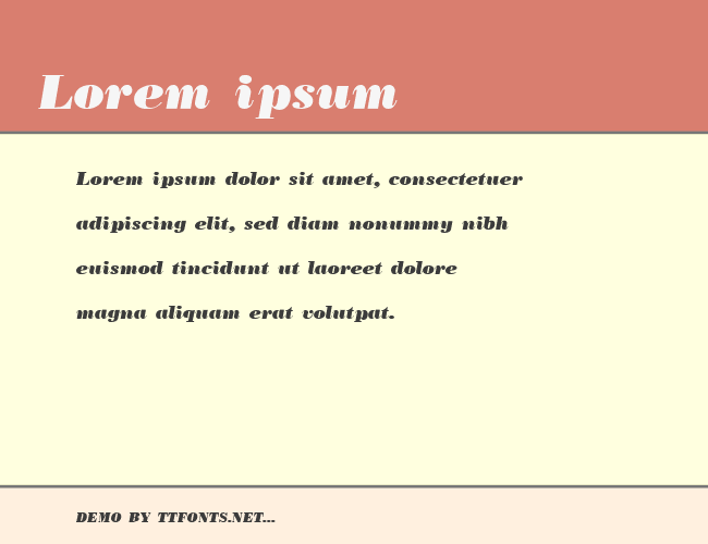 NecBlack Italic example