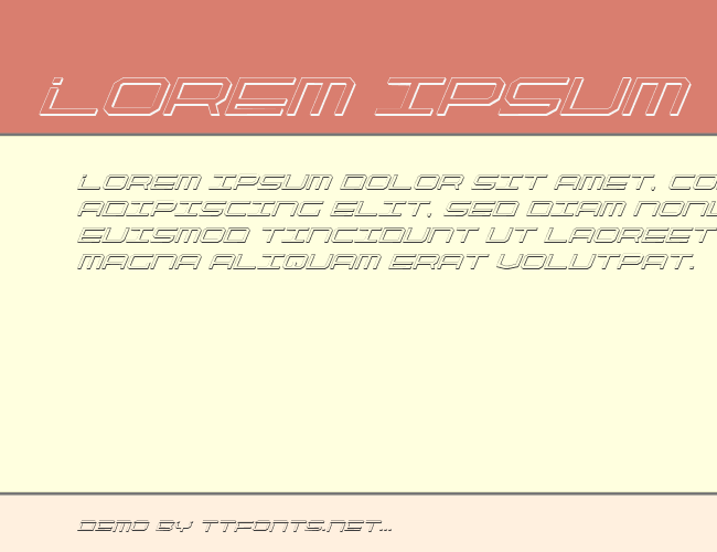 QuickTech Shadow Italic example