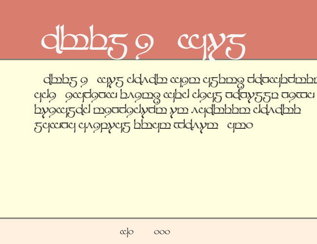 Tengwar Sindarin-1 example