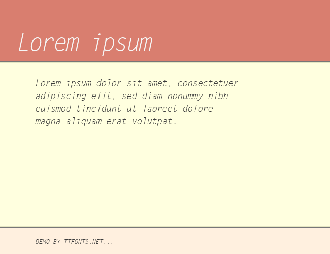 Sandy II Italic example