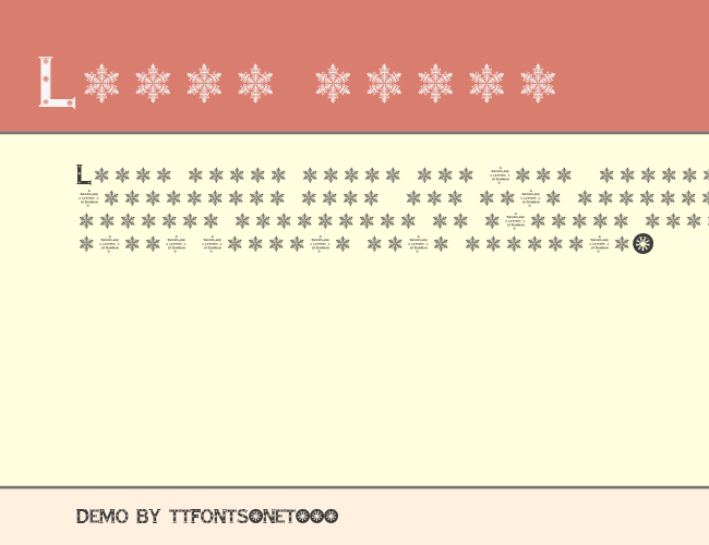 Snowflake Letters example