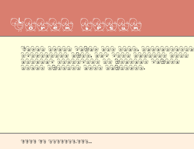 T-piyo Font example