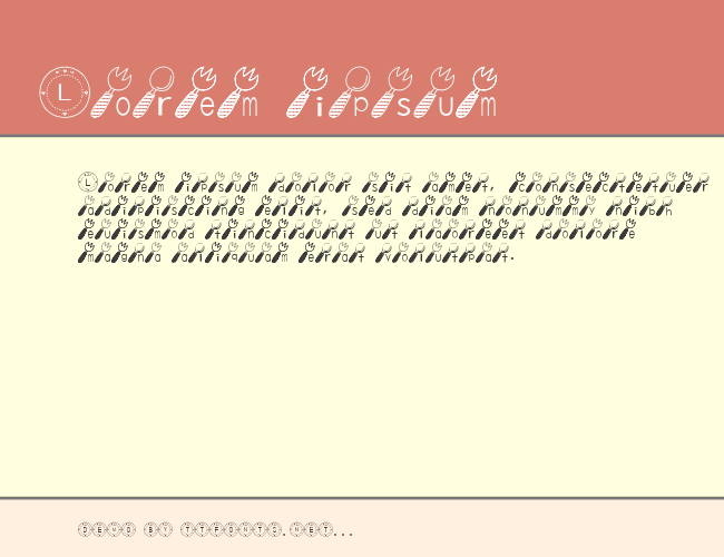 Tableware Font example