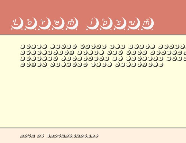 moon font example