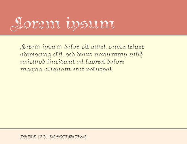 Teutonic No3 example