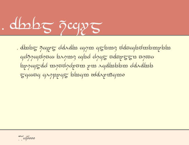 Tengwar Annatar example