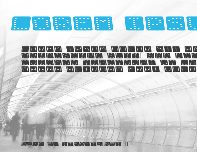 Domino flad kursiv example