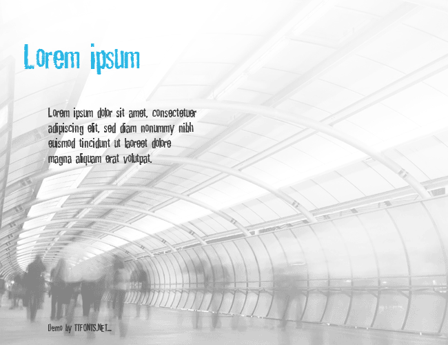 Rubbing Font example