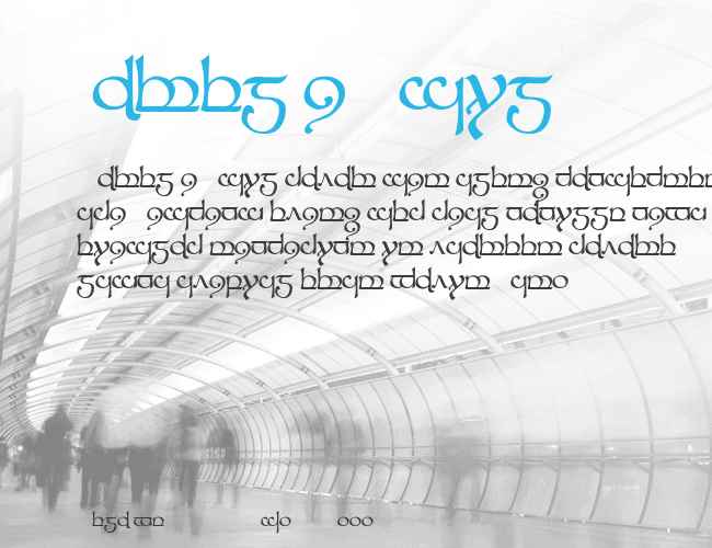 Tengwar Sindarin-1 example