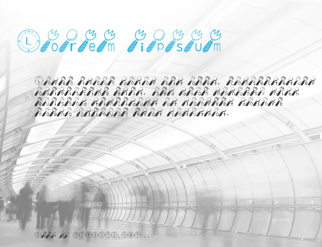 Tableware Font example