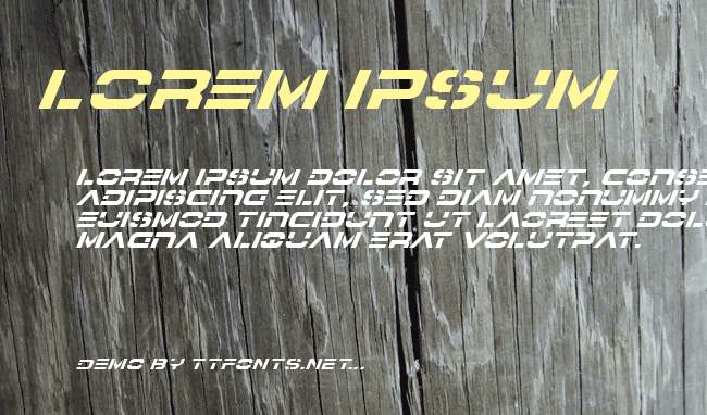 7th Service Italic example
