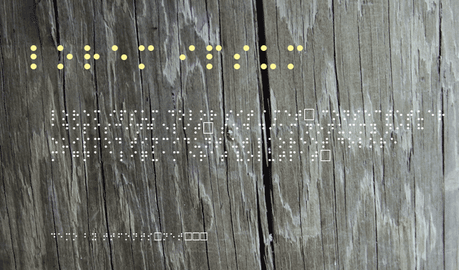 Braille example