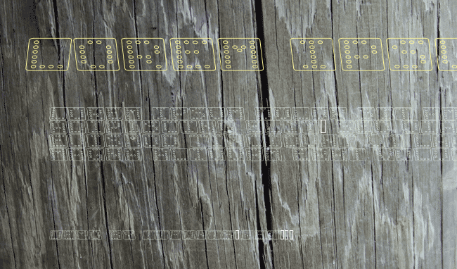 Domino flad kursiv omrids example