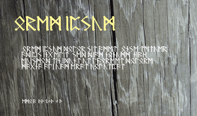 Germanic Runes example