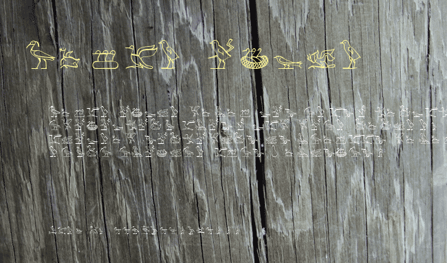 Hyroglyphes Two example