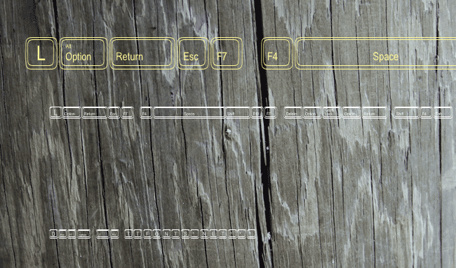 Keystrokes MT example