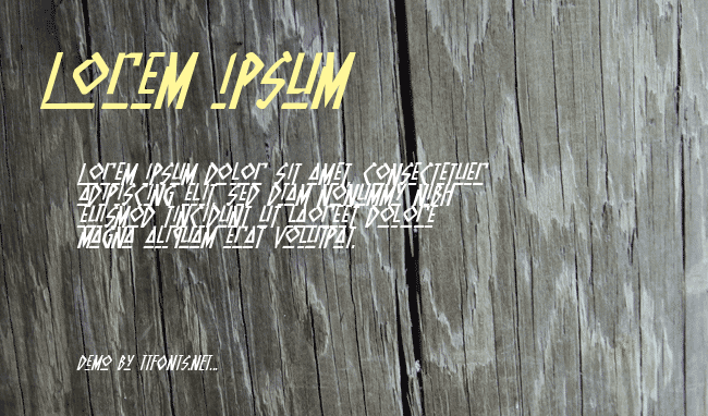 Native Alien Italic example