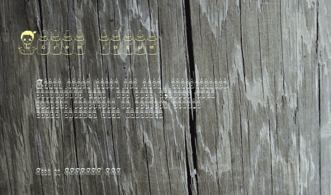 Baby Font example