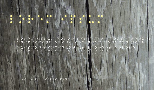 Balkan Peninsula Braille example