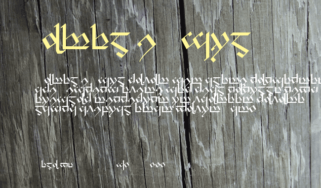 Tengwar Noldor-1 example